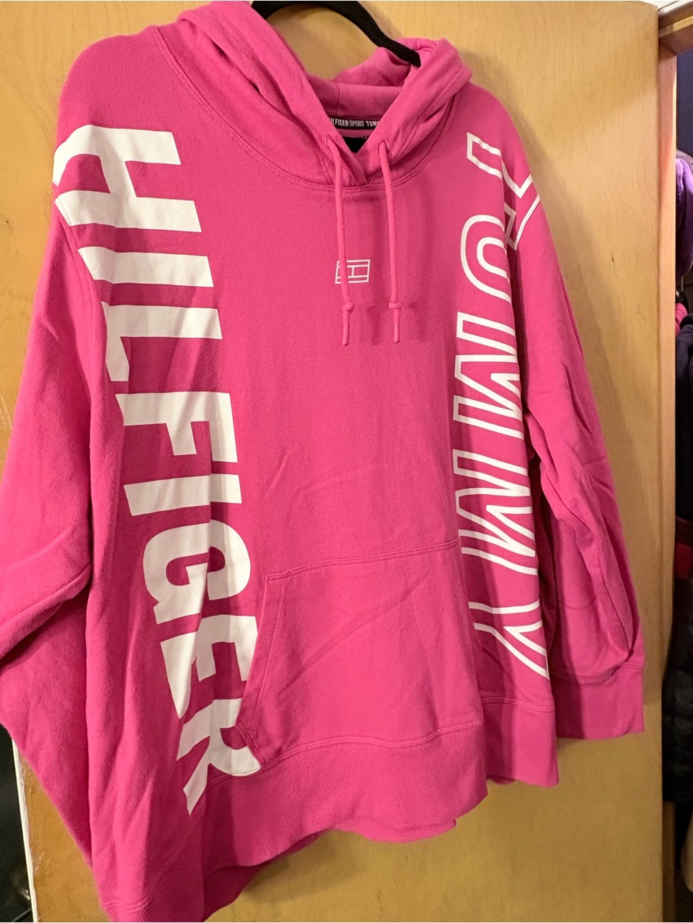 Tommy Hilfiger Hot Pink Logo Pullover Hoodie